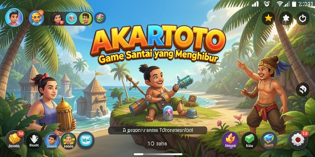 Tampilan gameplay AKARTOTO yang seru dan menghibur.