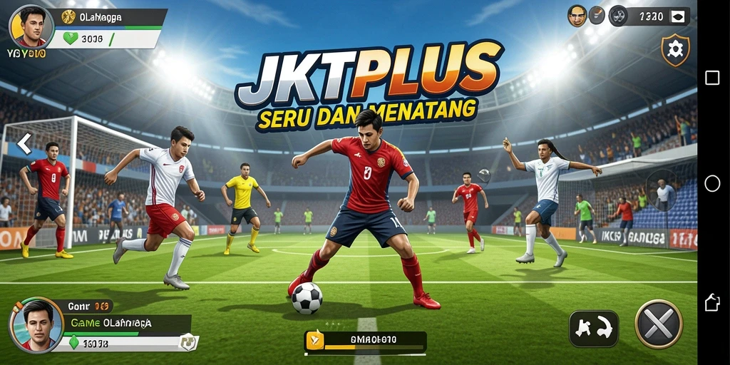 Tangkapan layar JKTPLUS menampilkan aksi seru olahraga.