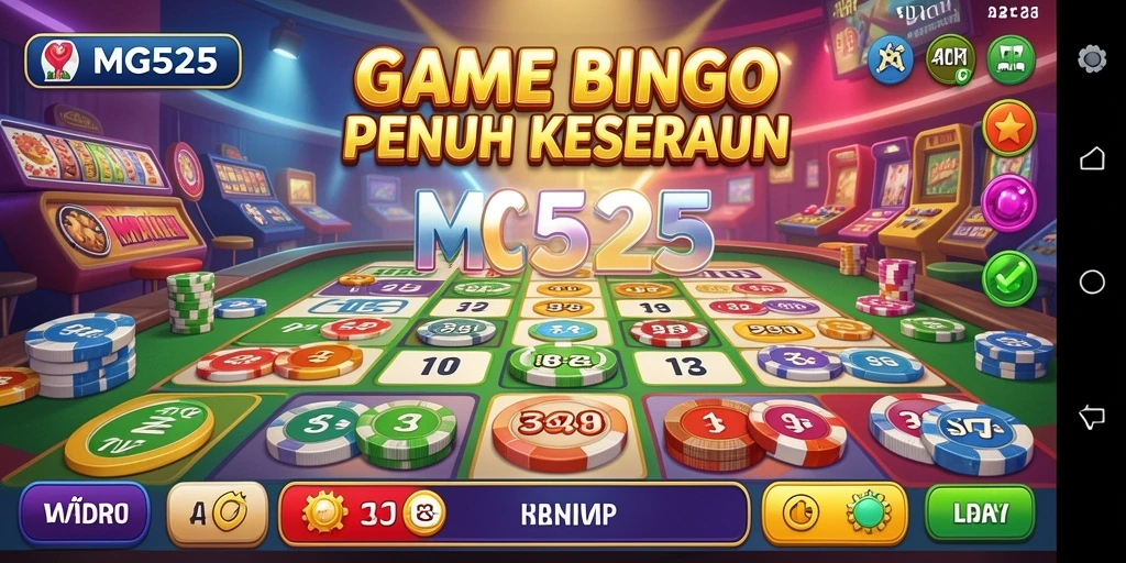 Screenshot gameplay Bingo MG525 yang seru dan interaktif.