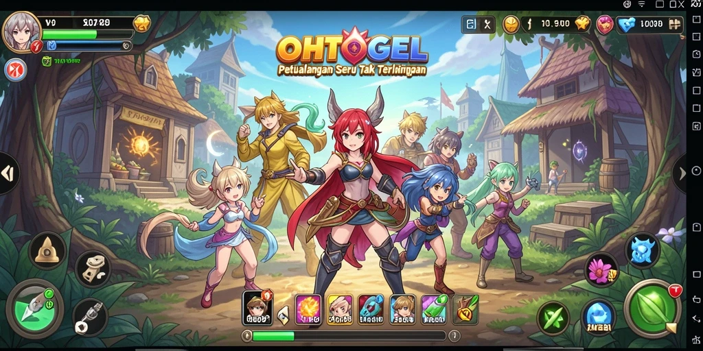 Screenshot OHTOGEL menampilkan karakter anime dalam aksi seru.