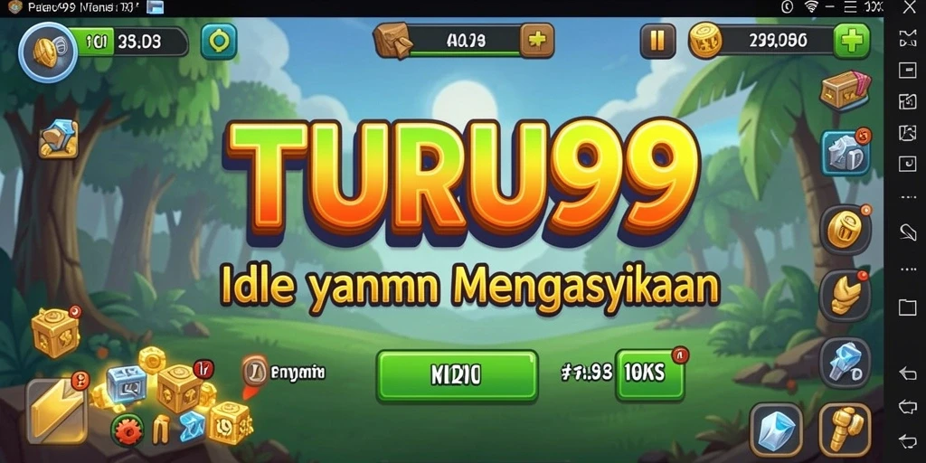 Tampilan menarik dari gameplay Idle TURU99 yang simpel dan mengasyikkan.